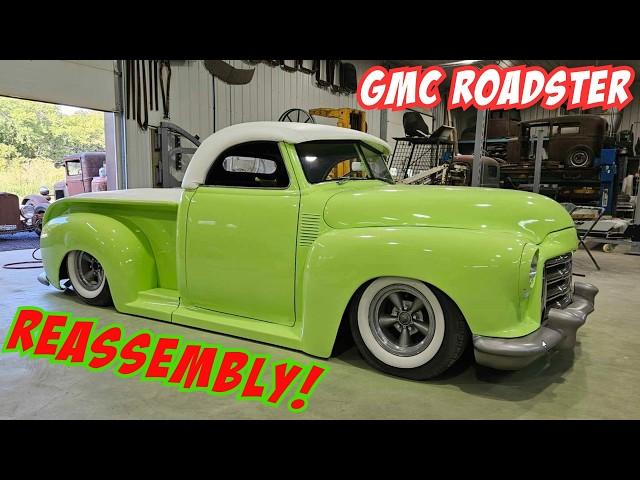 Reassembling our kustom 1949 GMC Roadster Pickup after paint!