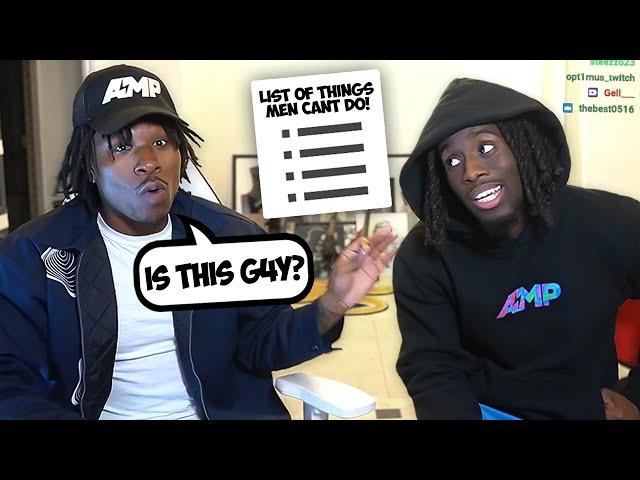 Duke Dennis & Kai Cenat Talks About Twitters List Of What Men CANT DO! 