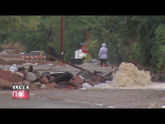 7NEWS reporter Mary Conway gives tour of Boulder damage near elementary school