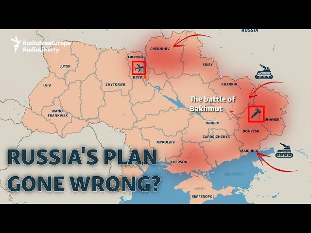 Russia’s Invasion Plan Vs. Reality: A Map Of Miscalculations