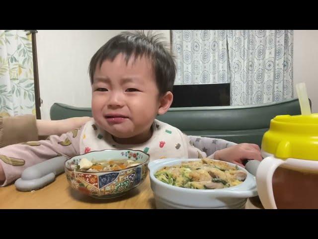 Worst moodDaddy and mom want to cry Dinnersoup,boiled cutlet【ご機嫌最悪パパもママも泣きたい晩御飯野菜スープ、カツ煮】