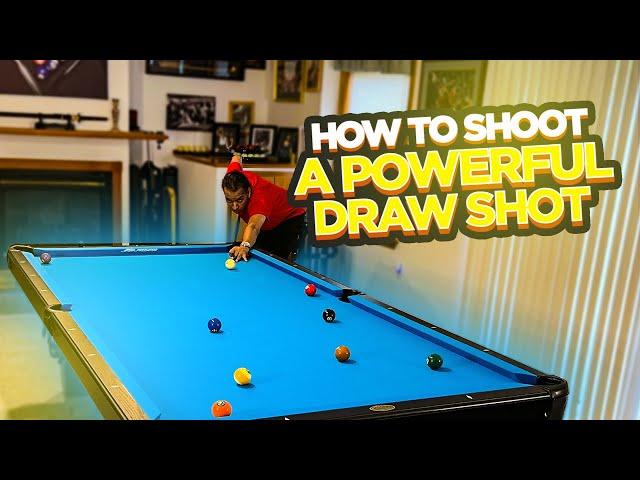 How to Shoot a Powerful Draw Shot ~ (Pool Lessons) A MUST WATCH