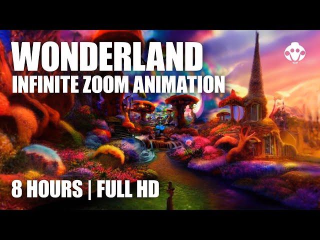 Wonderland | Infinite Zoom Animation (8 Hours), Full HD