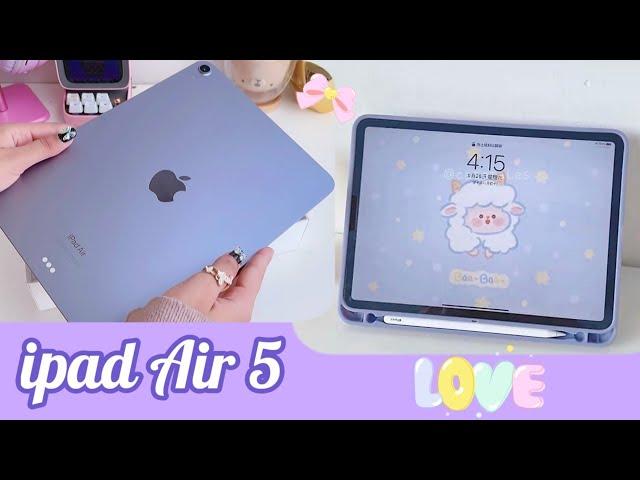 ipad air (purple color) unboxing / Apple pencil + accessories ( Tonni art and craft)