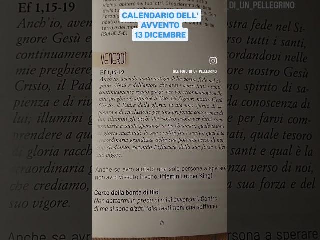 CALENDARIO DELL' AVVENTO- 13 DICEMBRE