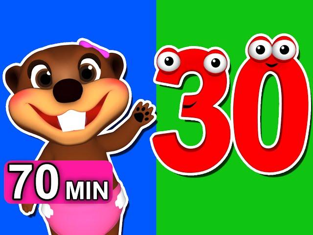 "Counting to 30" Collection | 3D Animation, Preschool, Kids Learn How to Count, 70 Min Compilation