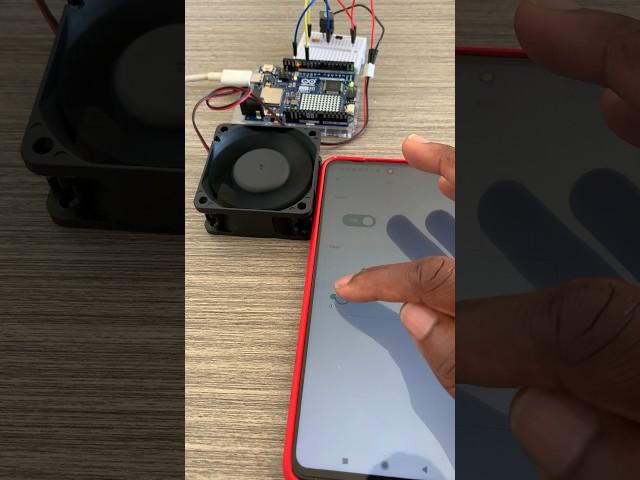 Controlling a 12V fan Speed with UNO R4 Wi-Fi using Arduino Cloud #unor4wifi #electronics #wifi