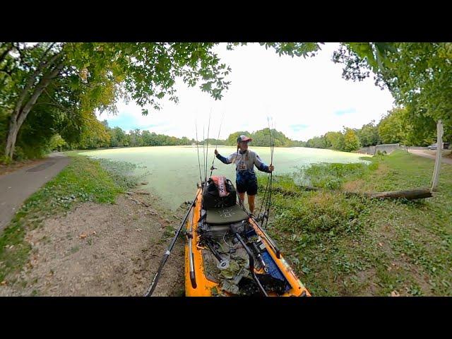 Sharon Lake Kayak Bass Tournament - Caught 2 Fish in Last 2 Minutes - Frog & Jackhammer Fishing