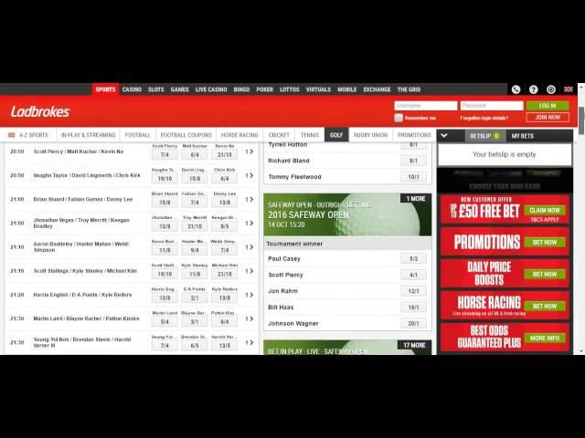 Ladbrokes: Golf Betting Odds