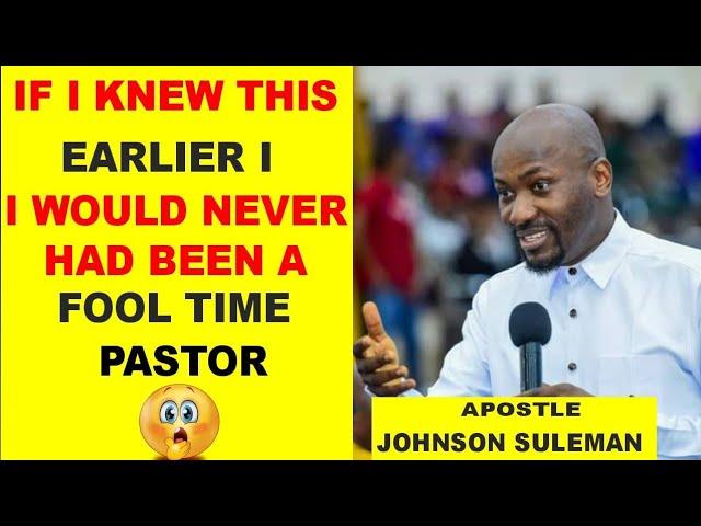 Shocking ‼️ Don't Become a Fool Time Pastor by Apostle Johnson Suleman