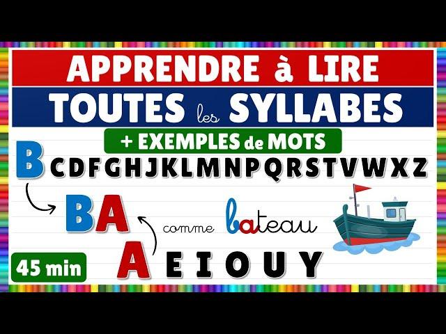 Apprendre à lire en français || Lire les syllabes + exemples de mots de vocabulaire #eme #français