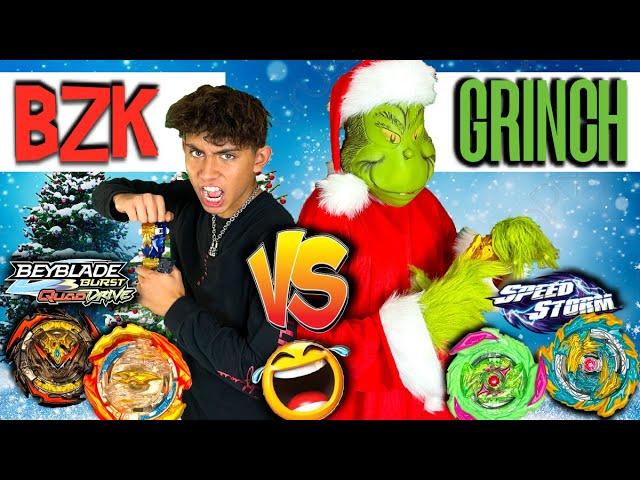 Beyblade | Grinch Funny Battle!  Burst Quad Drive Christmas Toys!