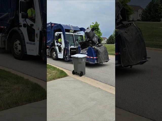 LRS garbage truck on trash #garbagetruck