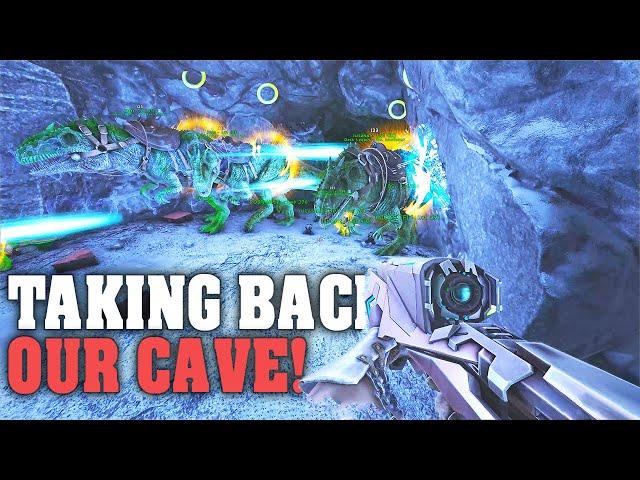 Reclaiming Our Cave..Raid Defense? | Ark Genesis Small Tribes PVP E72