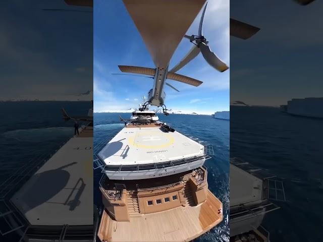 Try this out: Superyacht x Heliski #billionaire #yachting #skiing #o2h2o #toysofdesire #helicopter