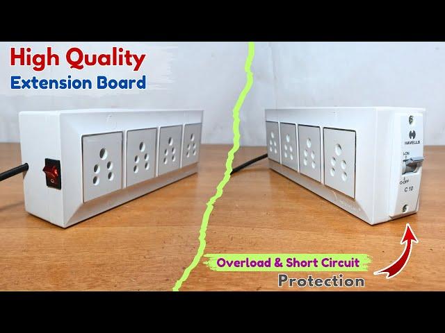 How to Make Power Extension Board at Home | Overload and Short Circuit Protection