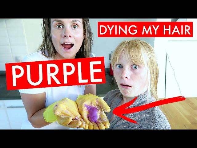 Mum dyes my hair PURPLE! *gone wrong* | Family Fizz