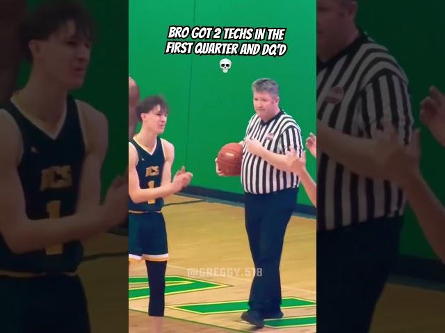 Bro got 2 techs in the first quarter #basketball #referee #sports