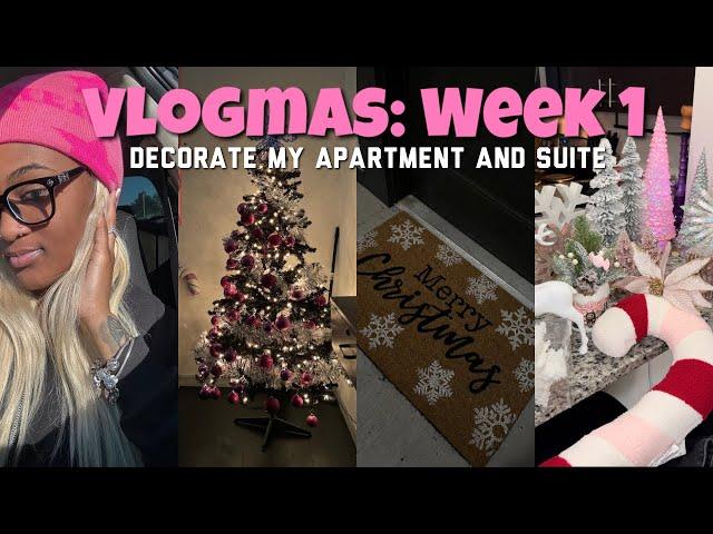 VLOGMAS: Week 1 | Christmas shopping + Decorating my Apartment and Suite + Monthly Reset 🫧