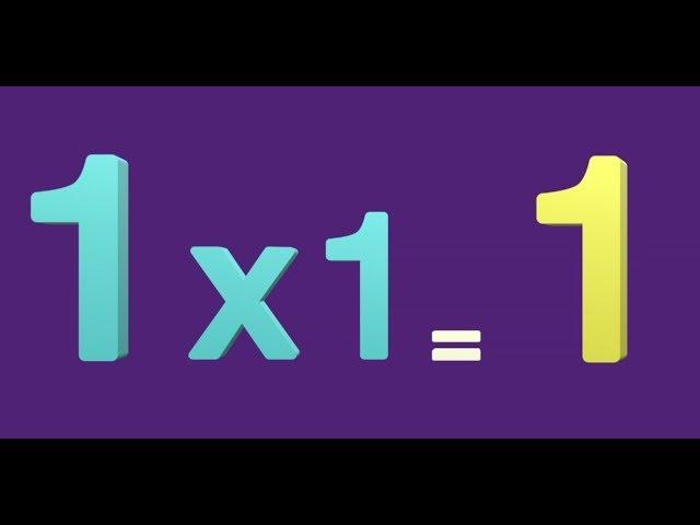 Table of 1 | Learn Multiplication of X1 | 1 Times Table | 1X1