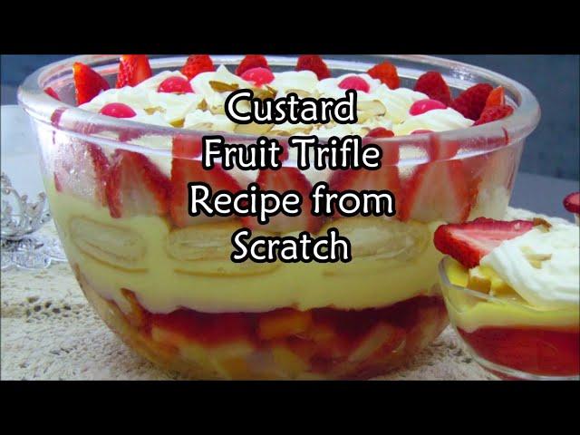 EASY Fruit Custard Trifle | Fruit Custard Trifle | How to make Custard Trifle  |    Dessert Recipe