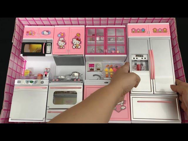 12 Minutes Satisfying with Unboxing Hello Kitty Kitchen ASMR (no music)