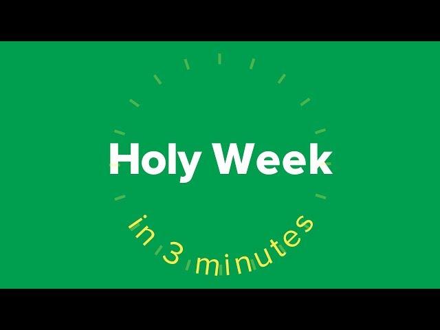 Holy Week in Three Minutes