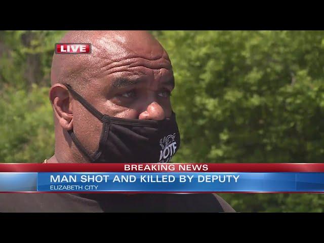 Pasquotank NAACP President Keith Rivers speaks after man killed by deputy in Elizabeth City