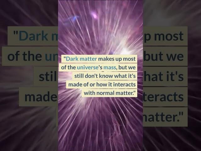 Secrets of dark matter #shorts