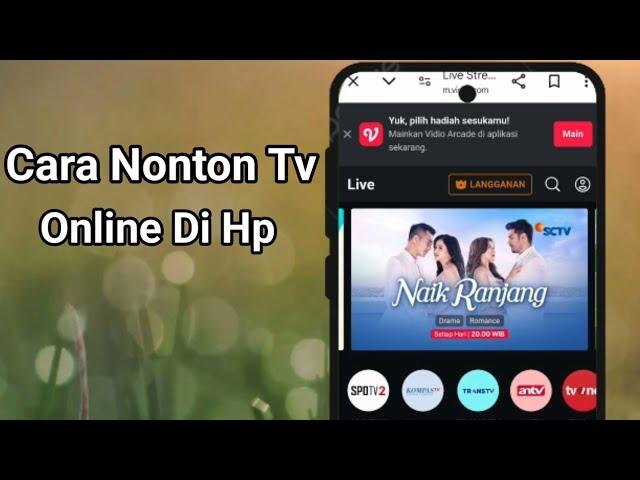 Cara nonton tv online di hp