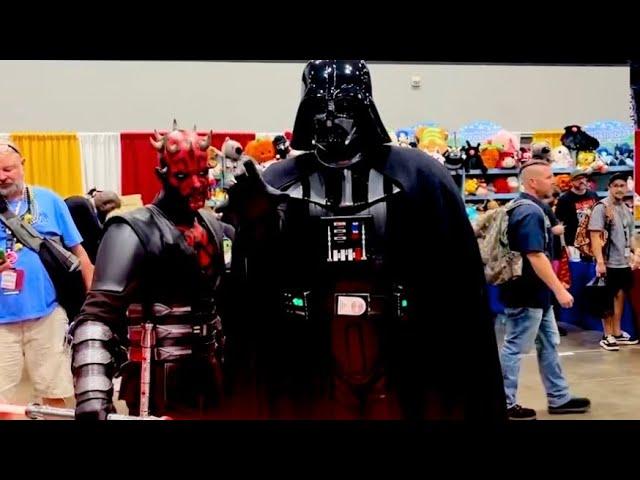 Darth Vader Meets The Theory Sabers Crew at Megacon 2025