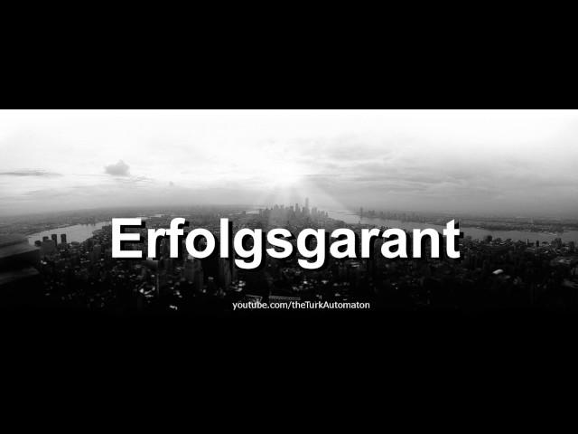 How to pronounce Erfolgsgarant in German - Perfectly