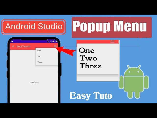 How to create PopUp Menu Android | 2020 | Android Studio