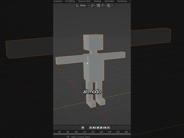 Personaje 3D con 1 solo cubo en 1 minuto - Blender