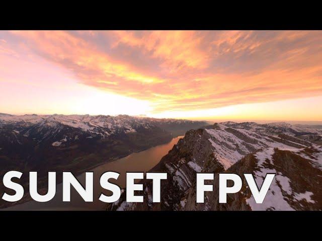 Mountain Sunset 4K | Cinematic FPV Drone Switzerland