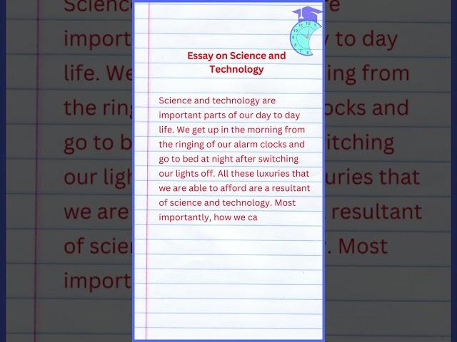 Essay on Science and Technology