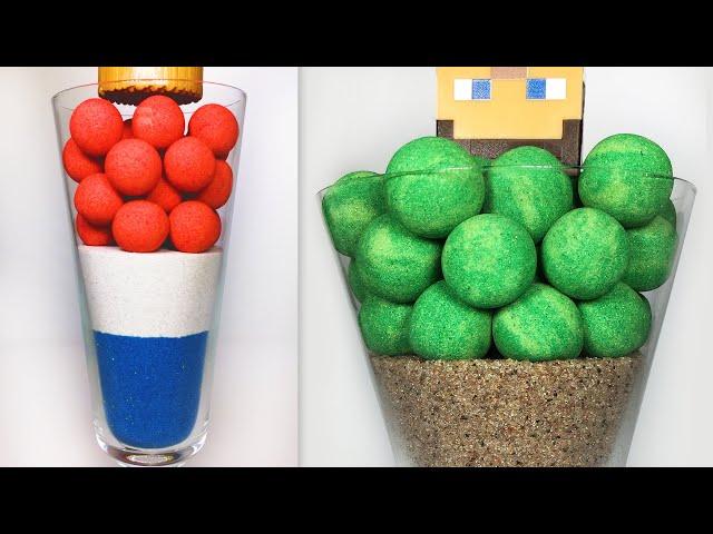 Very Relaxing ASMR 239 Satisfying MineCraft Kinetic Sand