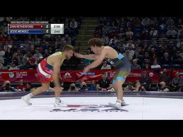 Jesse Mendez vs Zain Retherford - 65kg semi final - 2024 U.S Olympic Team Trials