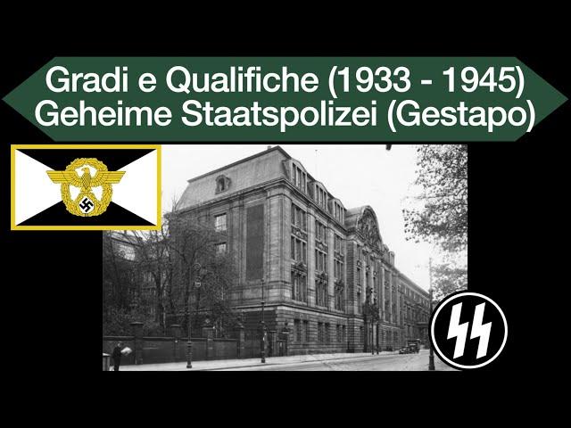 Gradi e Qualifiche Gestapo (1933-1945)