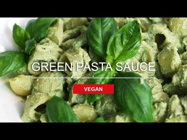 5 minute Creamy Green Vegan Pasta Sauce