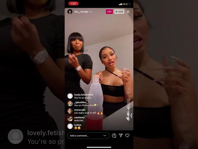 Fav_Foreign , Dream Doll & Vicky On IG Live Twerking & Drinking On Their way to the Club