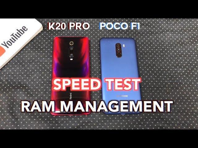 Xiaomi Mi 9T Pro (Redmi K20 Pro) vs Pocophone F1 Speed test Ram Management Comparison Review