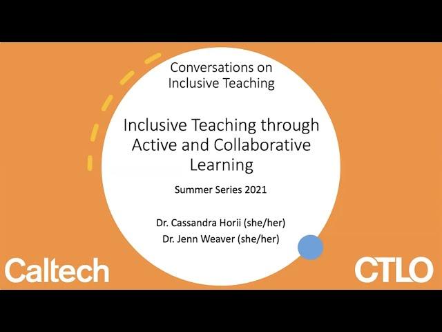 Inclusive Teaching Through Active and Collaborative Learning