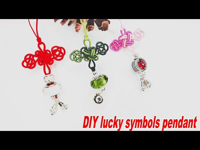 DIY lucky symbols pendant necklace，Lucky Charm Good Luck Necklaces That Bring Good Luck