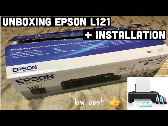 Unboxing Epson EcoTank L121 Printer + Installation | Low cost printer?