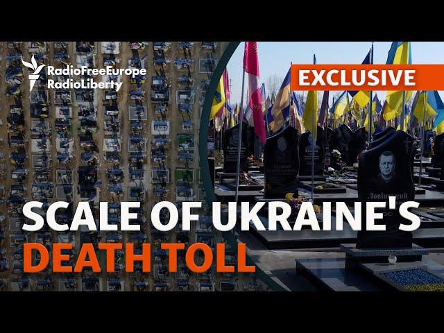 Drone Footage Shows Huge Gravesites Of Ukrainian Soldiers | RFE/RL Exclusive