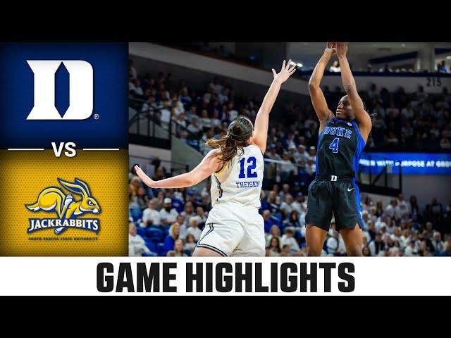 Duke vs. South Dakota State Game Highlights | 2024-25 ACC Women's Basketball