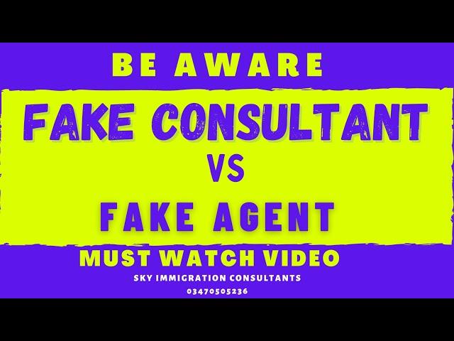 Fake Consultant|Fake Visa|How to Identify Fake Consultant|Visa Agent@skyimmigrationconsultants