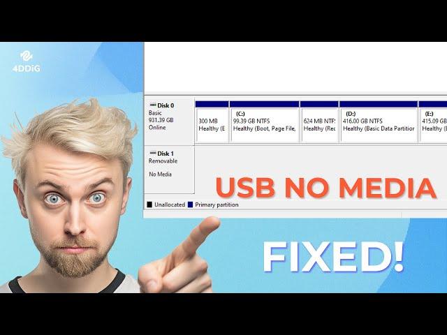 USB Flash Drive No Media?  How to Fix USB Drive No Media Probem - 6 Solutions