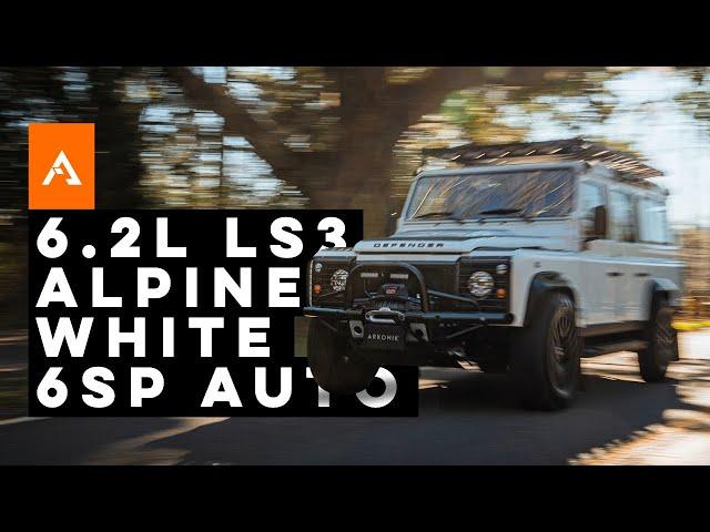 Arkonik Land Rover Defender 110 walk-around | 6.2 LS3 | Alpine White | 6sp Auto